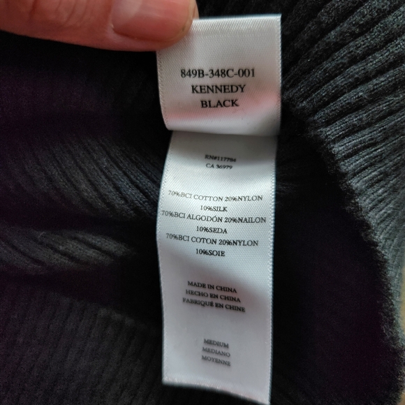 Rails Womens Black Ribbed Kennedy Sweater Size Medium NWT - Picture 12 of 16